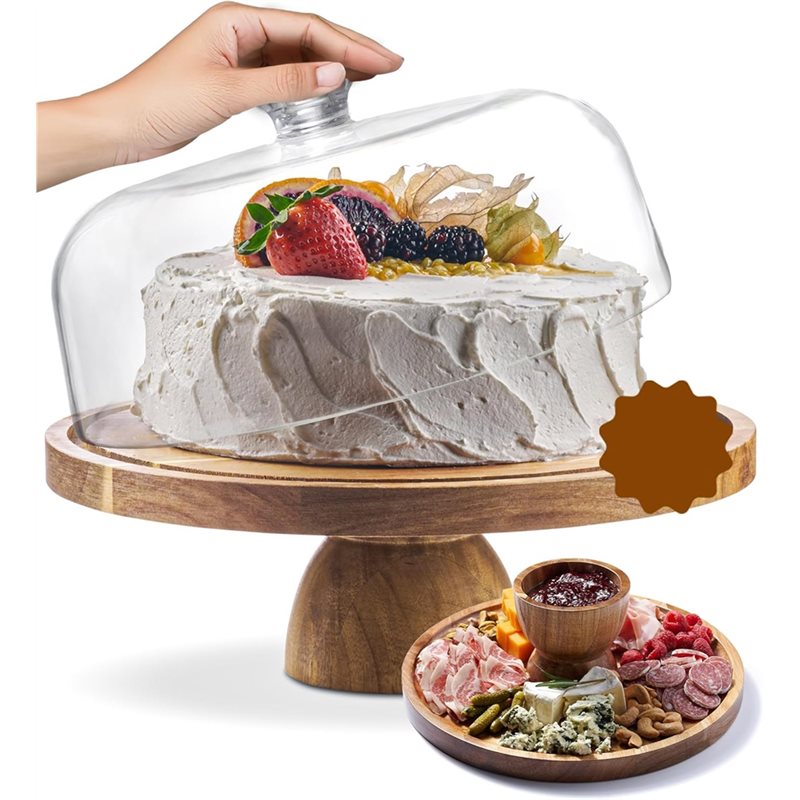 Cake Board Round - 【LAST CHANCE】Wood Cake Stand-Fruit Tray Dessert