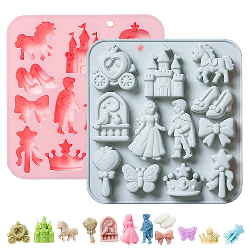 Silicone Cake Mold - 🌸12 Cavity Prince, Princess Silicone Mold