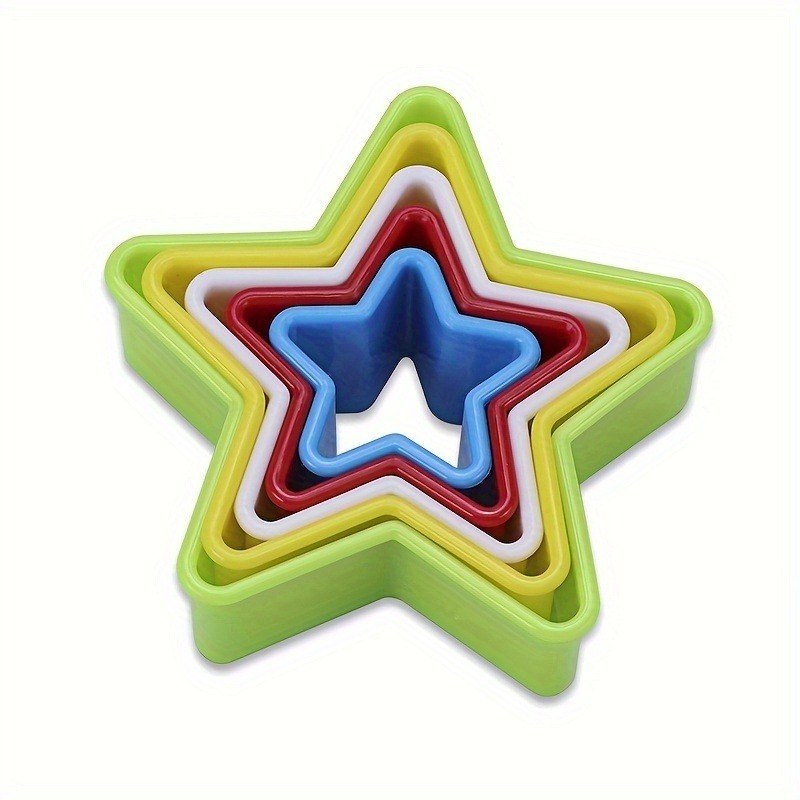 Kitchen Baking Utensil - 1/2/3PCS Star Shaped Cookie Cutters, Plastic