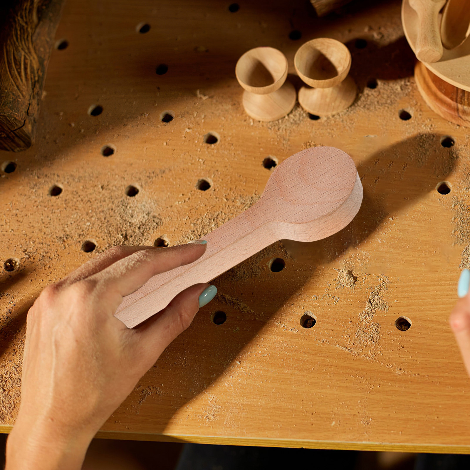 Kitchen Baking Ideas - 4Pcs Unfinished Wooden Spoon Blanks Natural