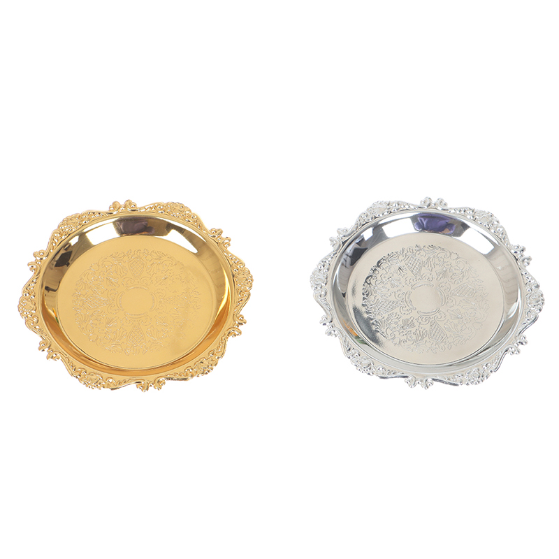 Silver Golden Iron Tray Glossy - Cake Board Round recension och pris