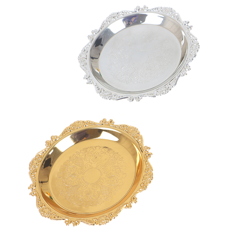 Silver Golden Iron Tray Glossy - Cake Board Round recension och pris