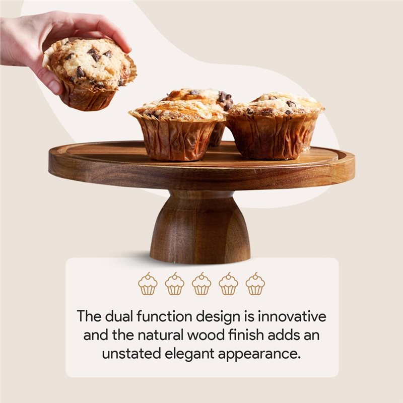 【LAST CHANCE】Wood Cake Stand-F - Cake Board Round recension och pris