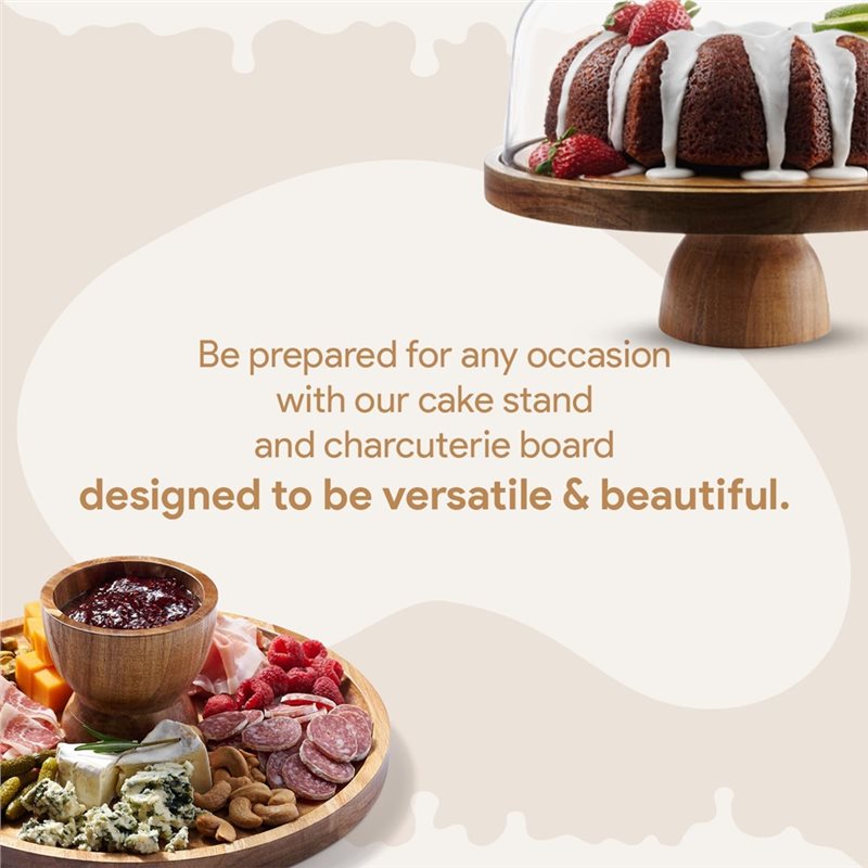 【LAST CHANCE】Wood Cake Stand-F - Cake Board Round recension och pris
