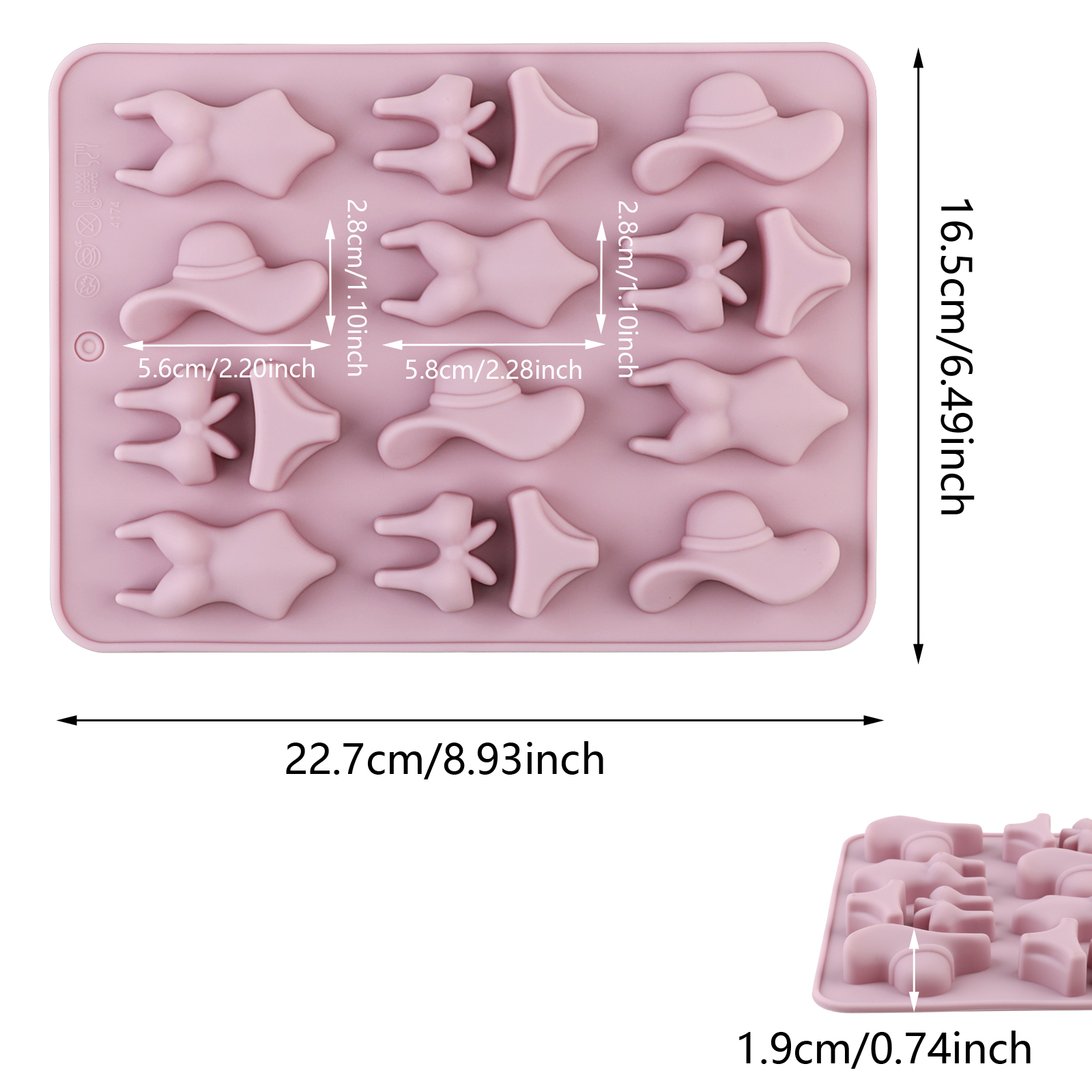 A Summer-Themed Beach Bikini M - Silicone Cake Mold recension och pris