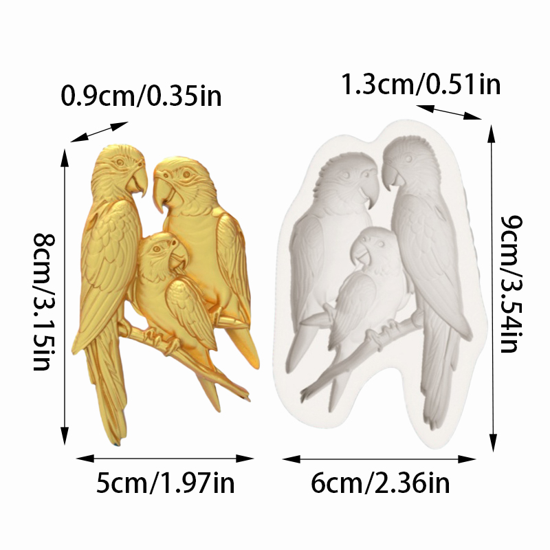 Macaw Family Silicone Baking M - Silicone Cake Mold recension och pris