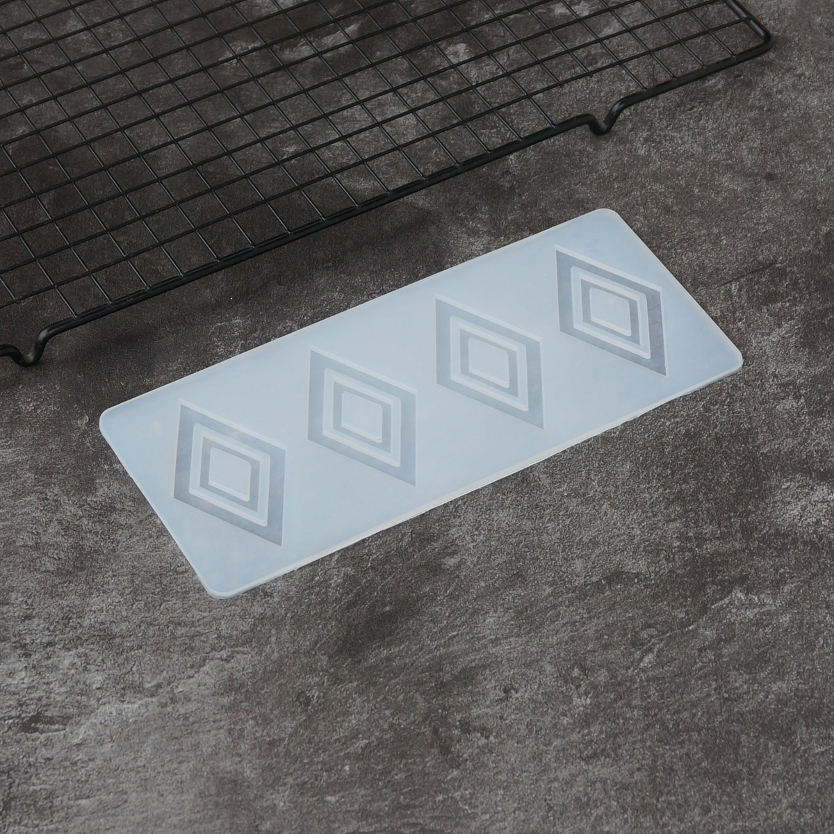 Hollow Out Rhombus Pattern Cho - Silicone Cake Mold recension och pris
