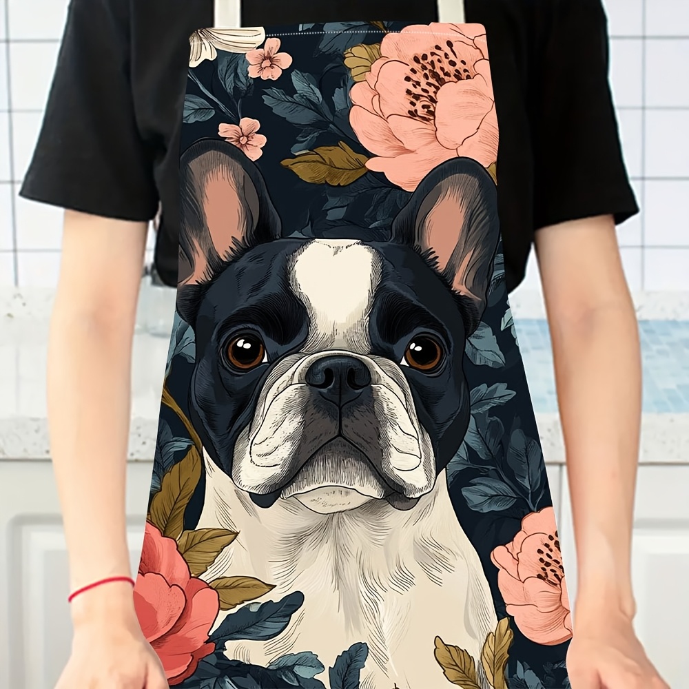 French Bulldog Floral Apron -  - Kitchen Baking Ideas recension och pris