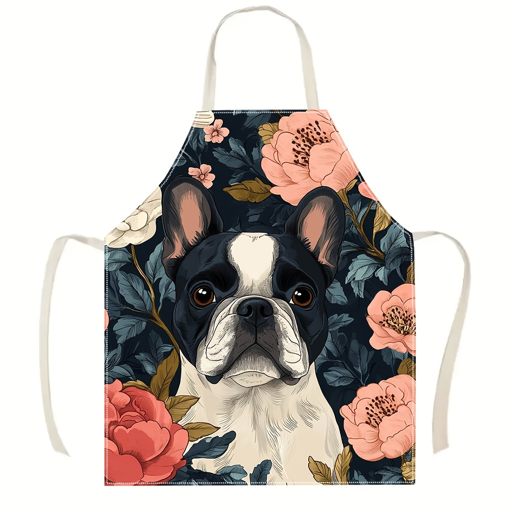 French Bulldog Floral Apron -  - Kitchen Baking Ideas recension och pris