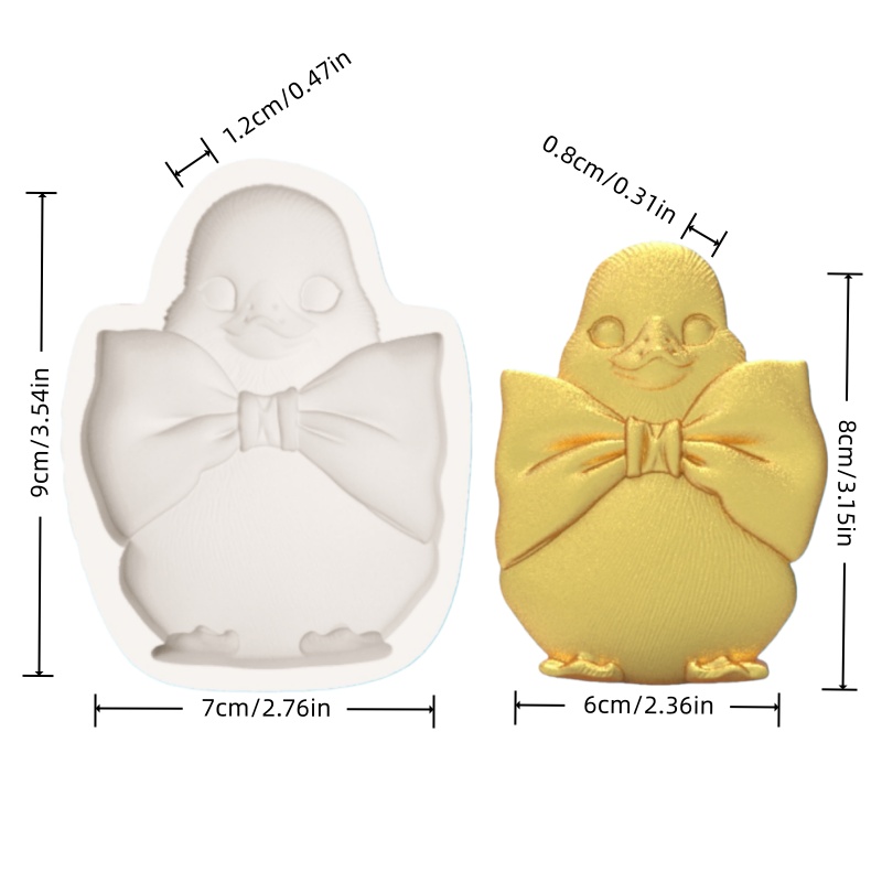 Duckling Mold with Bow Tie, Cu - Silicone Cake Mold recension och pris