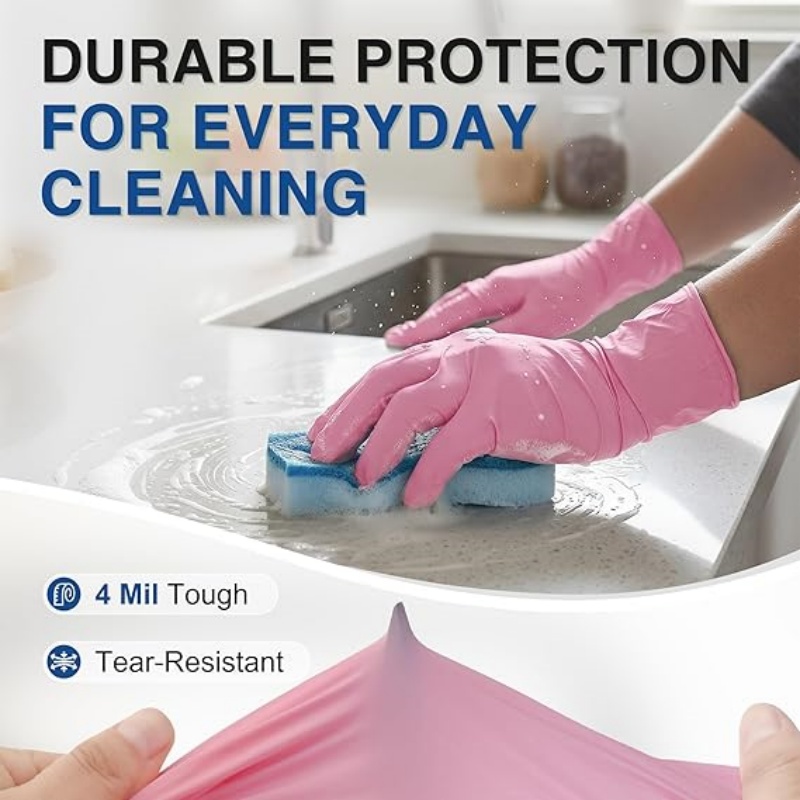 Pink Nitrile Disposable Gloves - Kitchen Job recension och pris