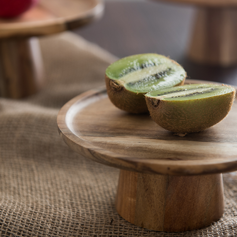 KEMORELA High Stand Wooden Cak - Cake Board Round recension och pris