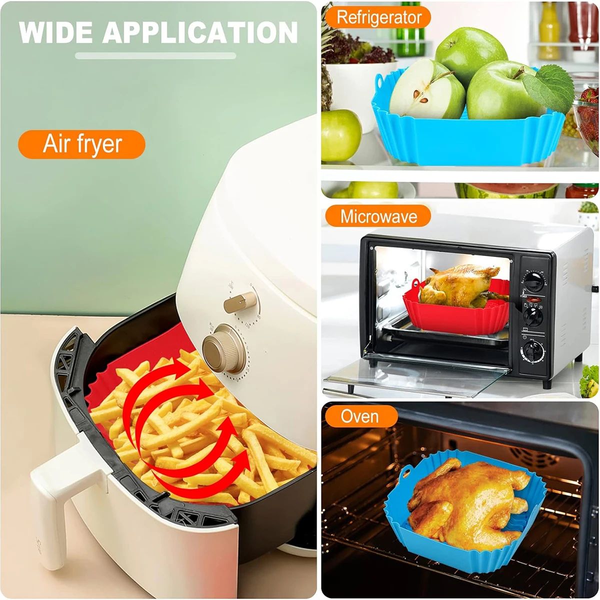 Air Fryer Silicone Liners Pot  - Kitchen Baking Gadgets recension och pris