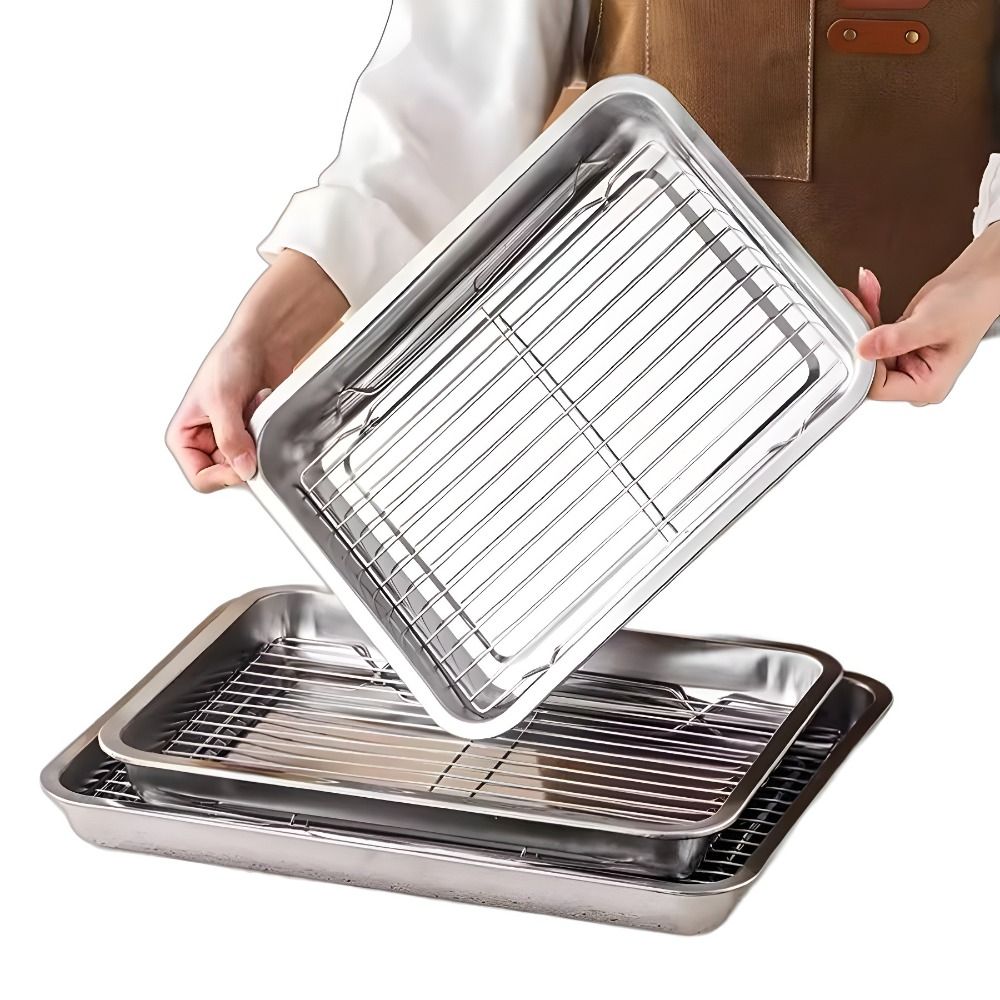 Portable Non-Stick Stainless S - Kitchen Baking Rack recension och pris