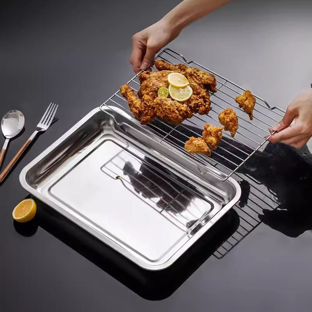 Portable Non-Stick Stainless S - Kitchen Baking Rack recension och pris
