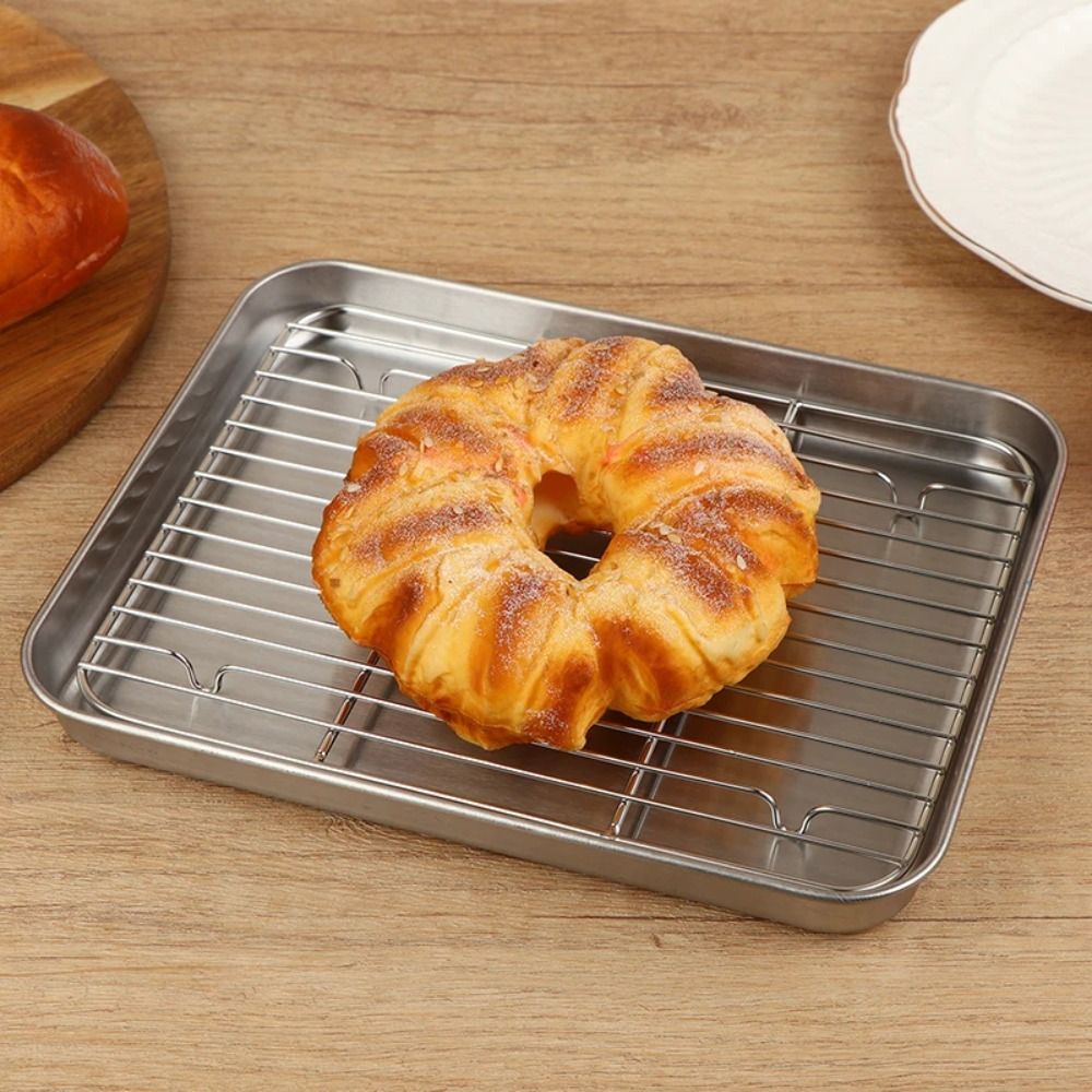 Portable Non-Stick Stainless S - Kitchen Baking Rack recension och pris