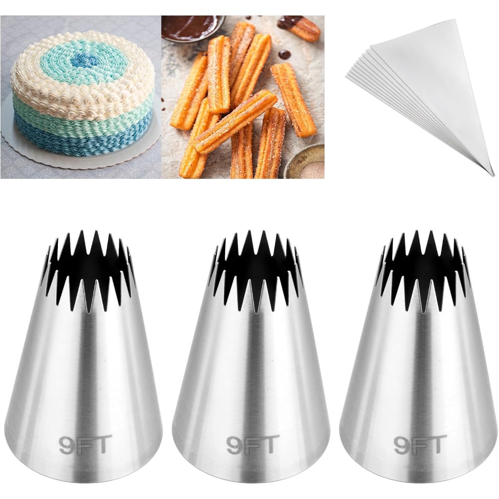 3Pcs Piping Bags and Tips Set, - Kitchen And Baking Equipment recension och pris