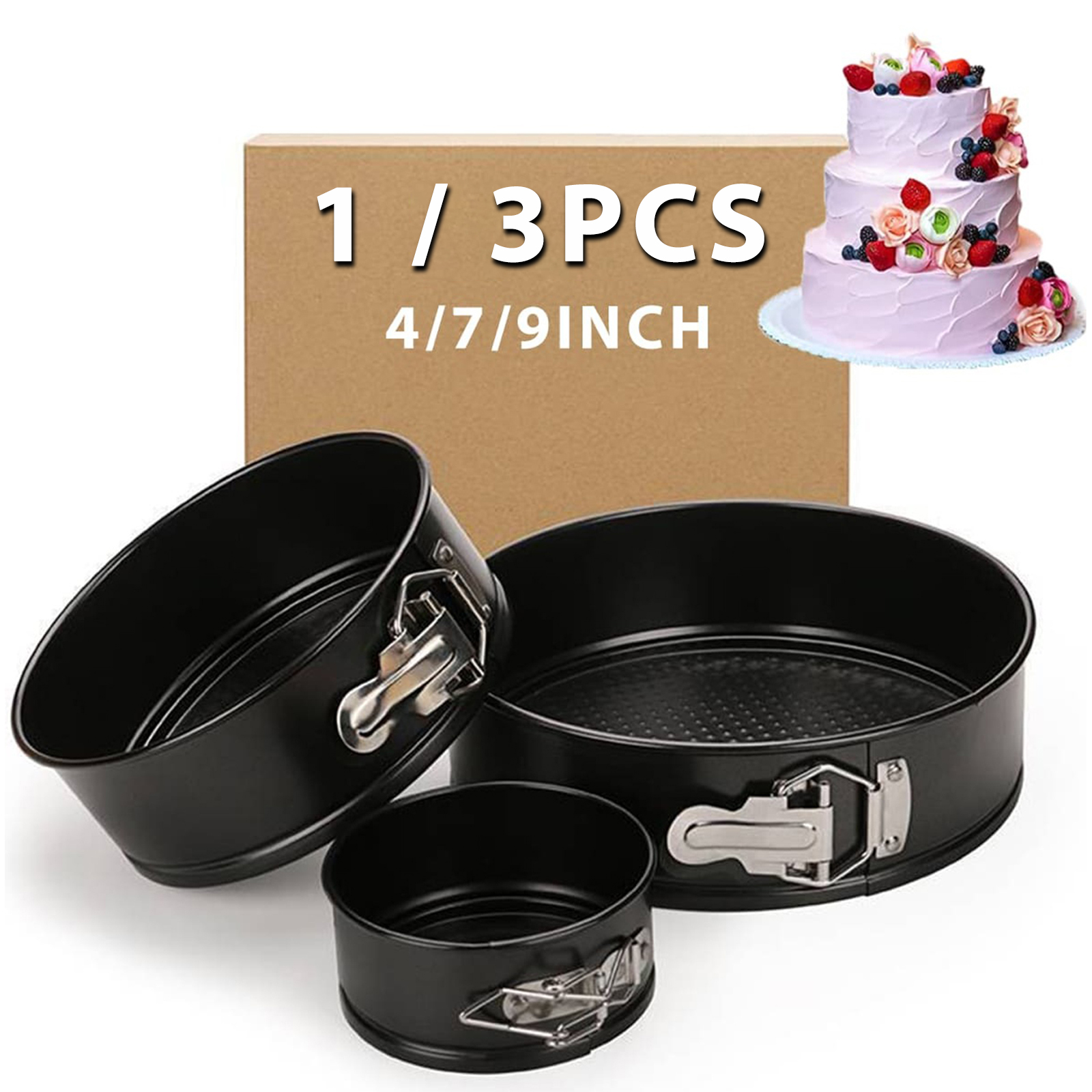 1PC, 3PCS Cake Pan Set, Round  - Kitchen And Baking Equipment recension och pris