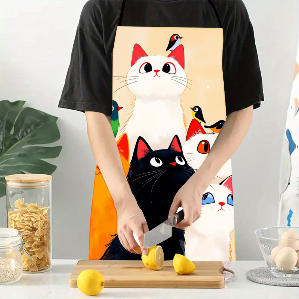 Cute Cats And Birds Apron For  - Kitchen Baking Ideas recension och pris