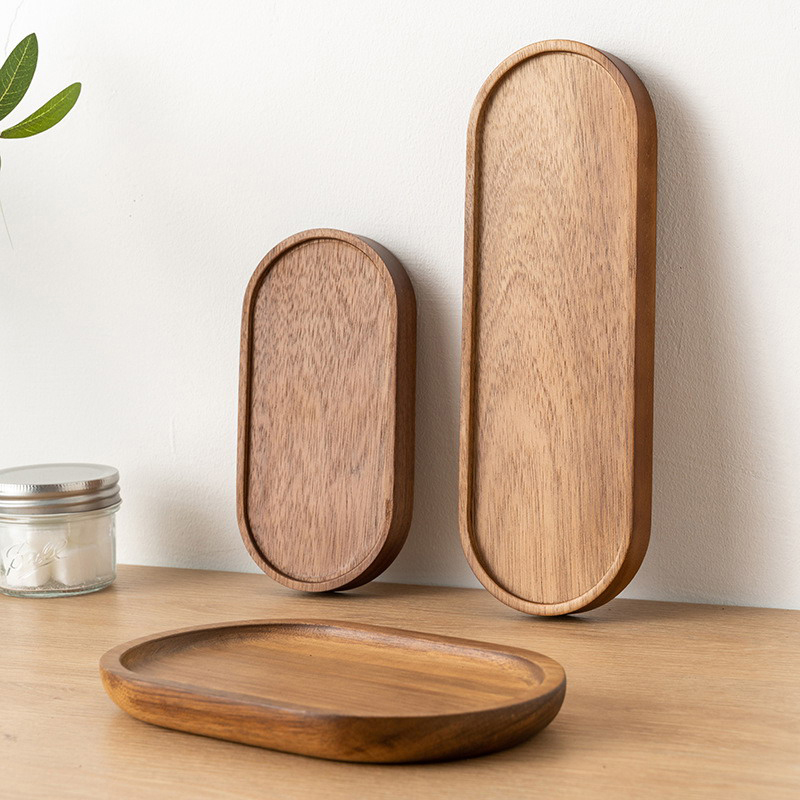 Tableware Solid Wood Food Tray - Cake Board Round recension och pris