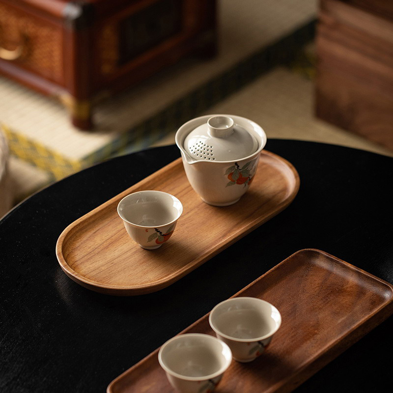 Tableware Solid Wood Food Tray - Cake Board Round recension och pris