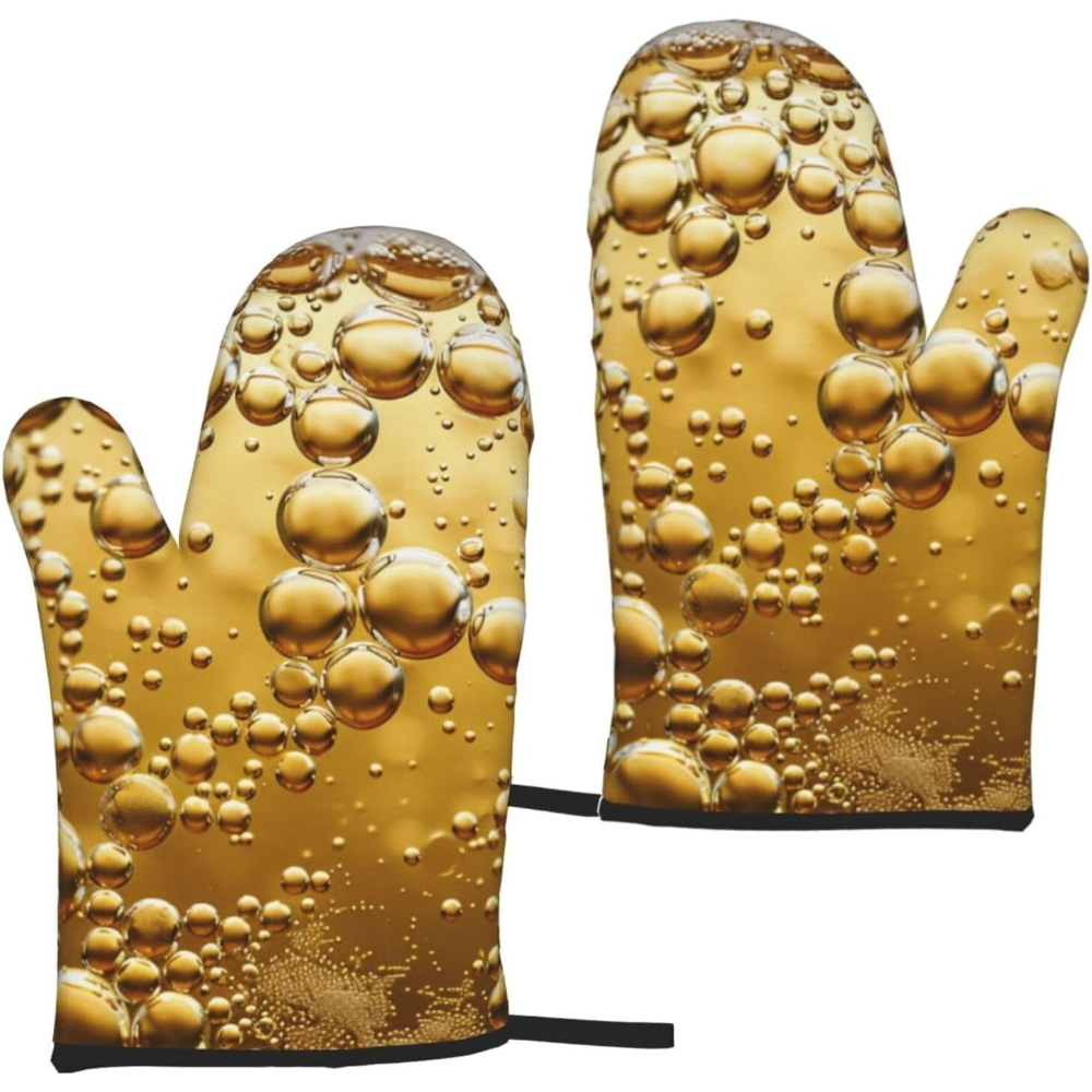 Beer Bubble Printed Oven Mitts - Kitchen Baking Ideas recension och pris