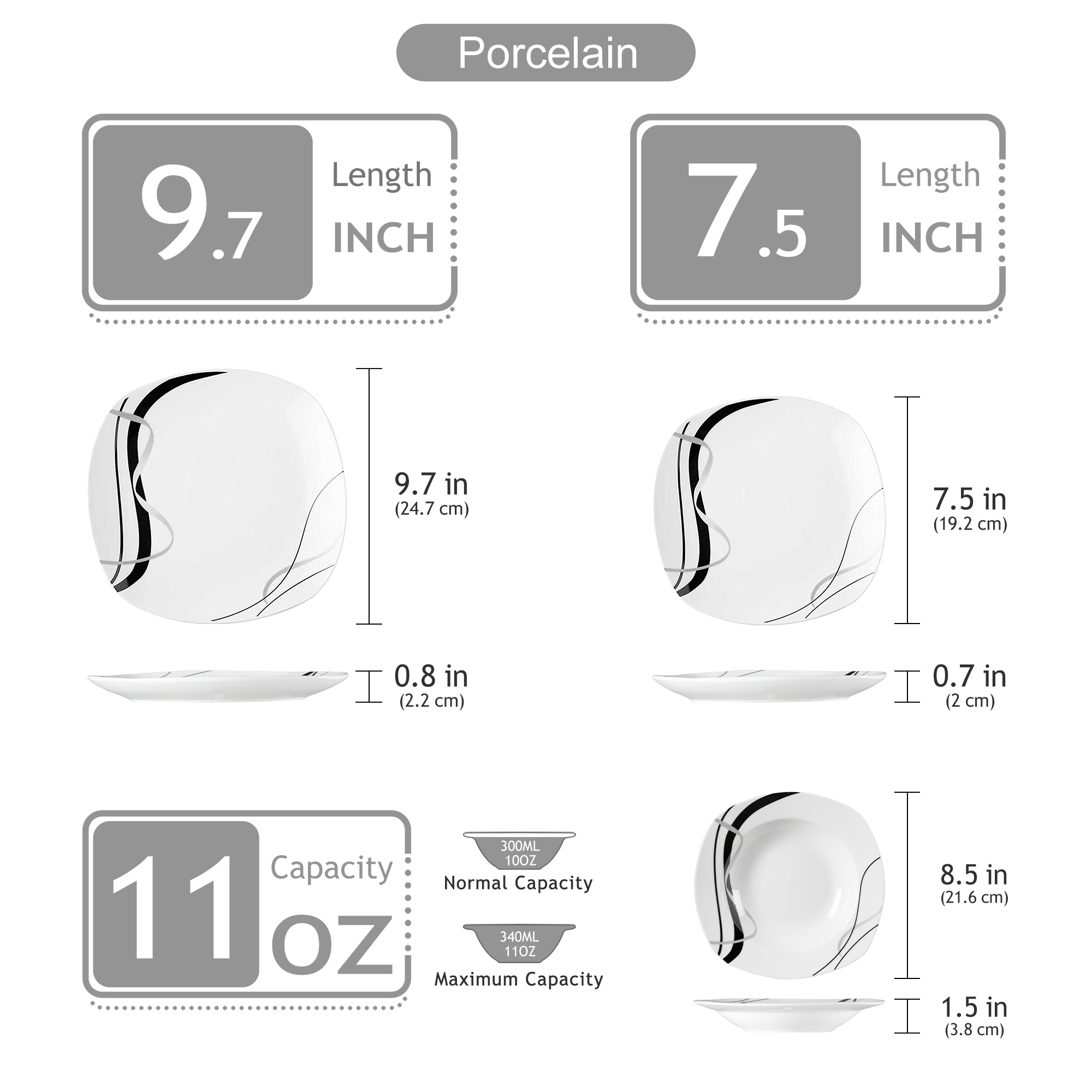 VEWEET FIONA 18/36-Piece Porce - Cake Board Round recension och pris