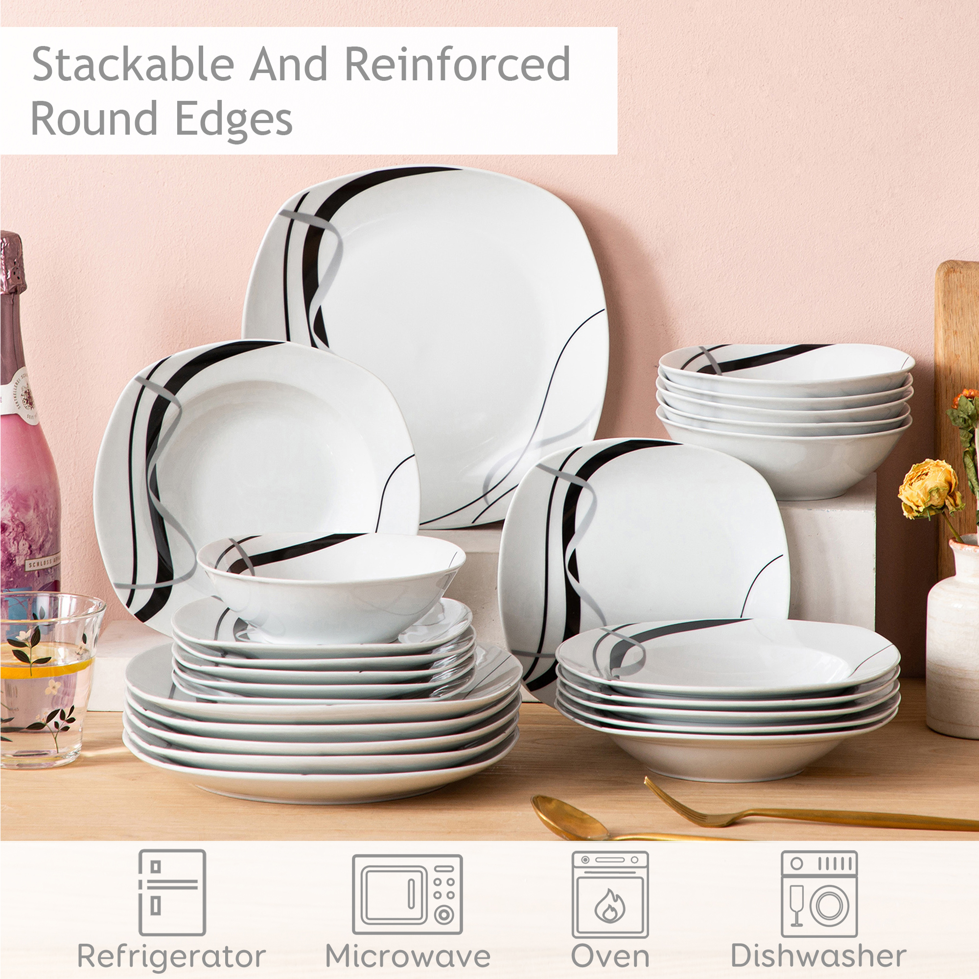 VEWEET FIONA 18/36-Piece Porce - Cake Board Round recension och pris