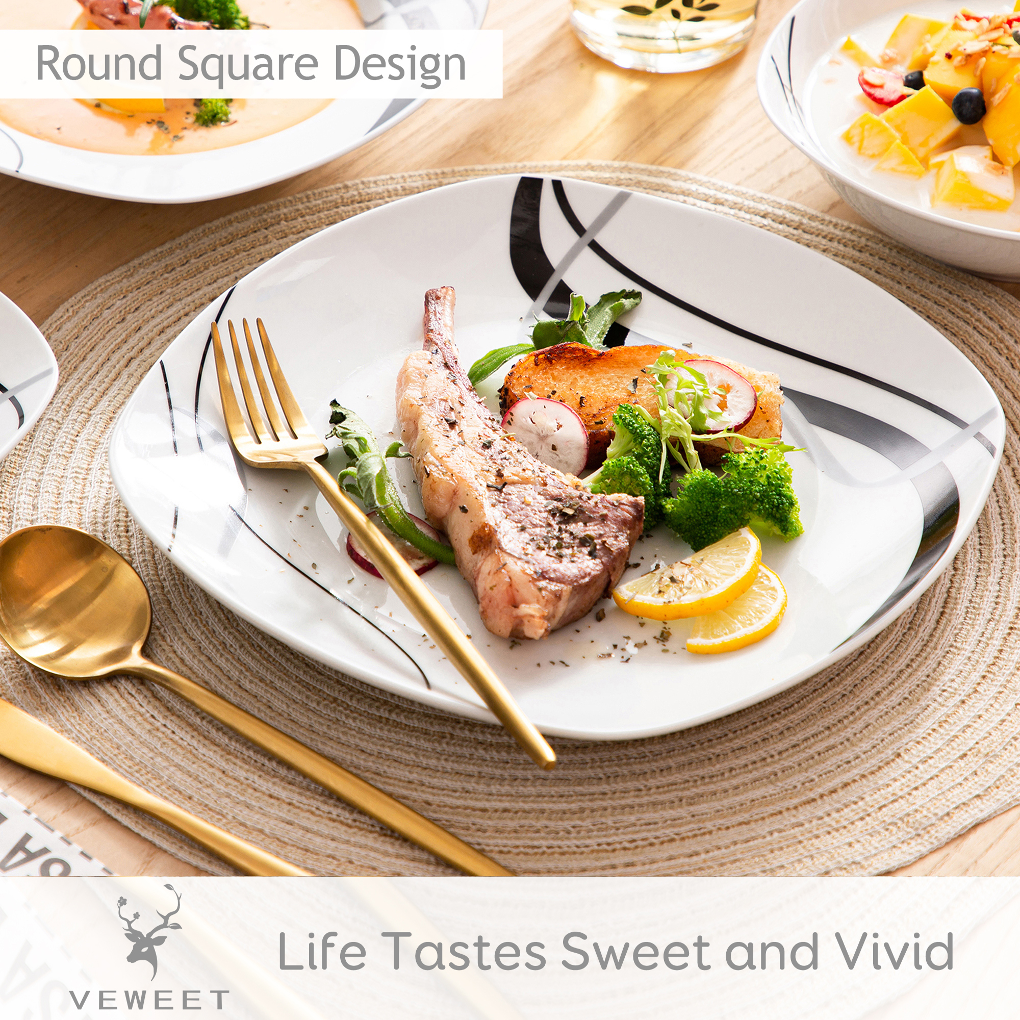 VEWEET FIONA 18/36-Piece Porce - Cake Board Round recension och pris