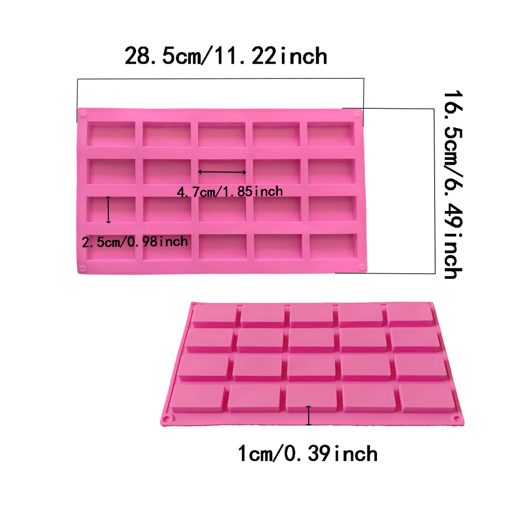 1pc 20 cavity rectangular sili - Silicone Cake Mold recension och pris