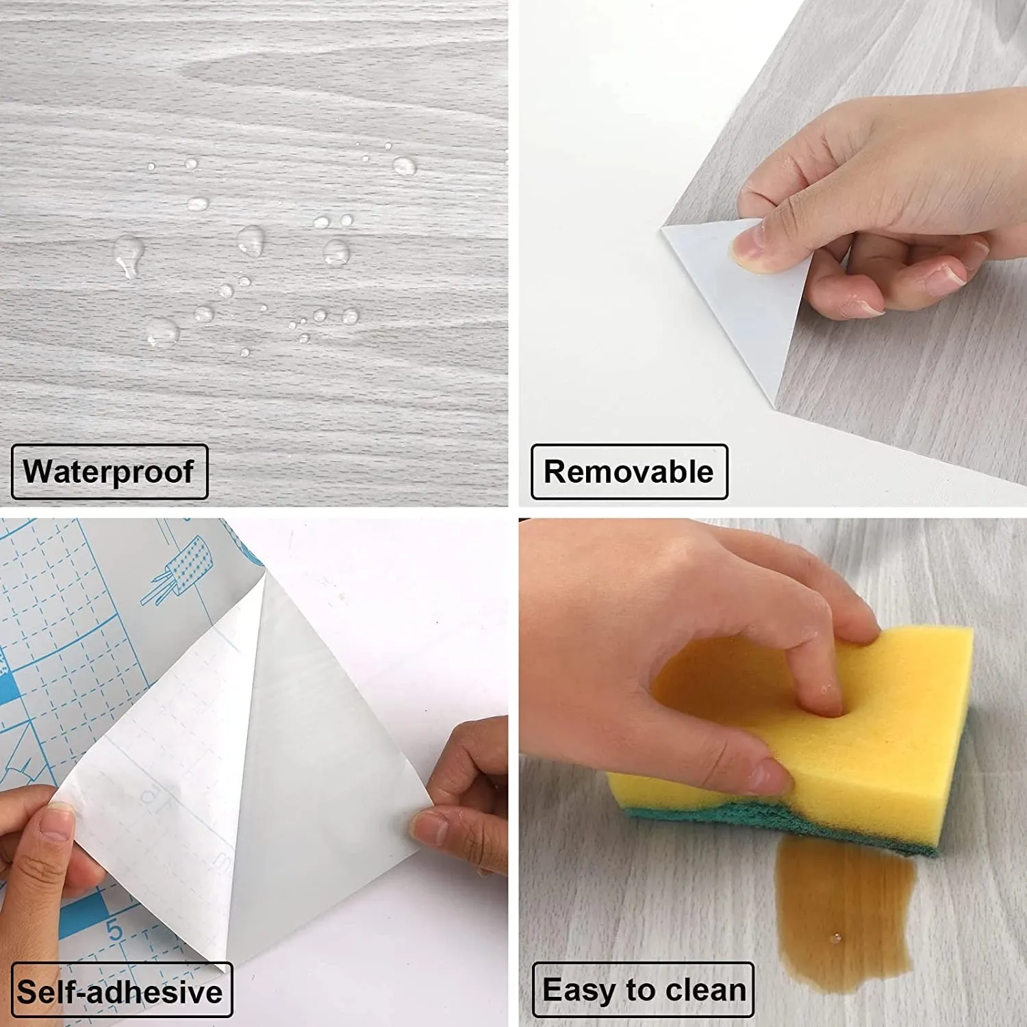Self Adhesive Wallpaper Wood V - Kitchen Baking Cabinet recension och pris