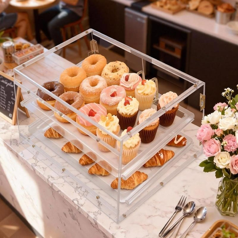 Bakery Display Case, 2-Tier Co - Kitchen Baking Cabinet recension och pris