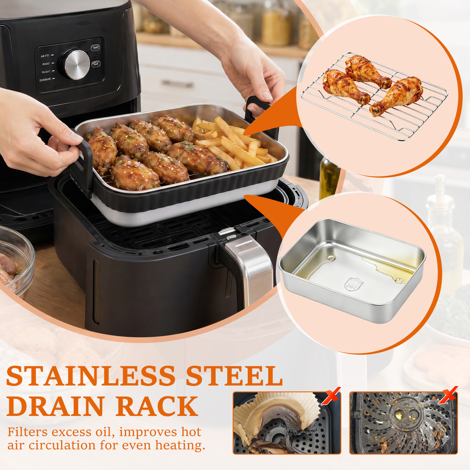 Stainless Steel Baking Pan wit - Kitchen Baking Rack recension och pris