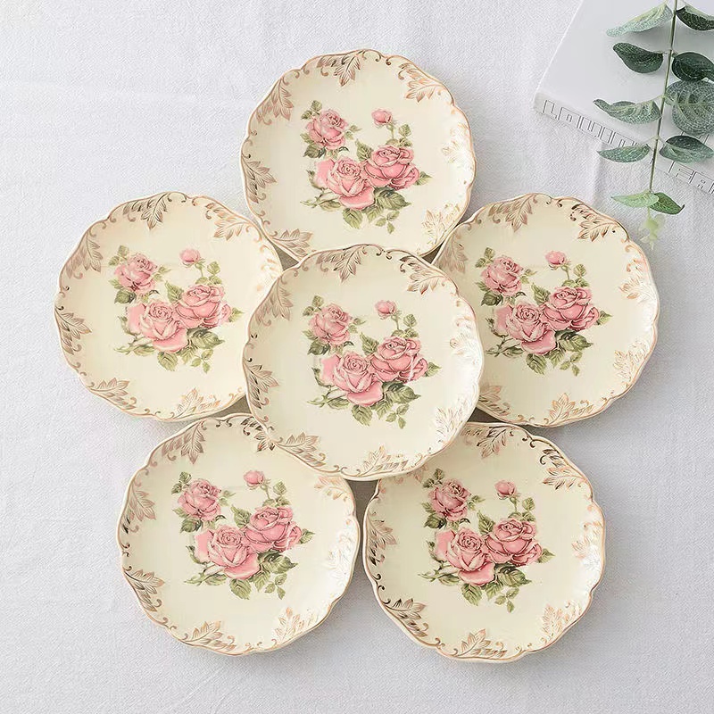 Rose Flower Hand Painted Coffe - Cake Board Round recension och pris