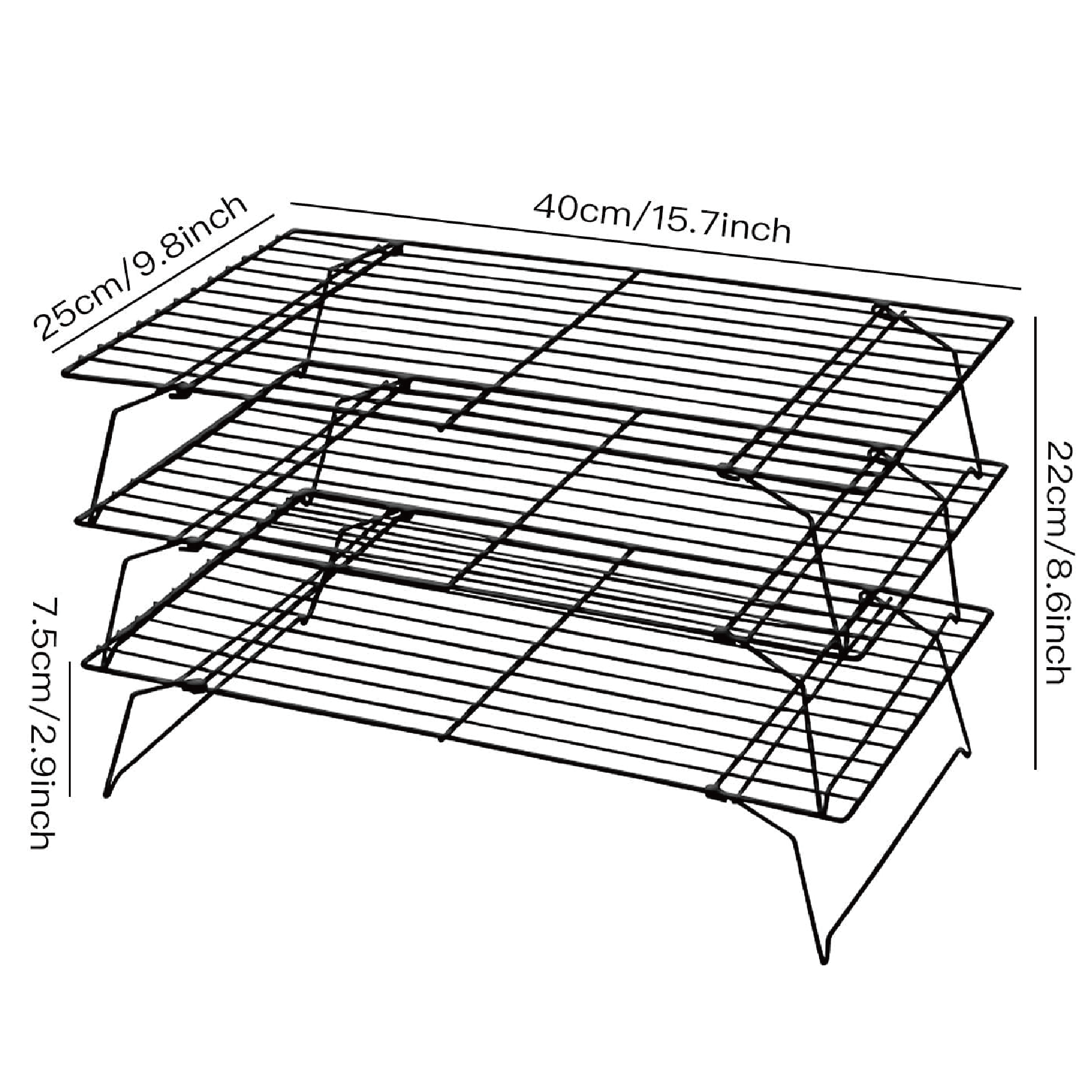 3-Tier Cooling Racks, Stackabl - Kitchen Baking Rack recension och pris