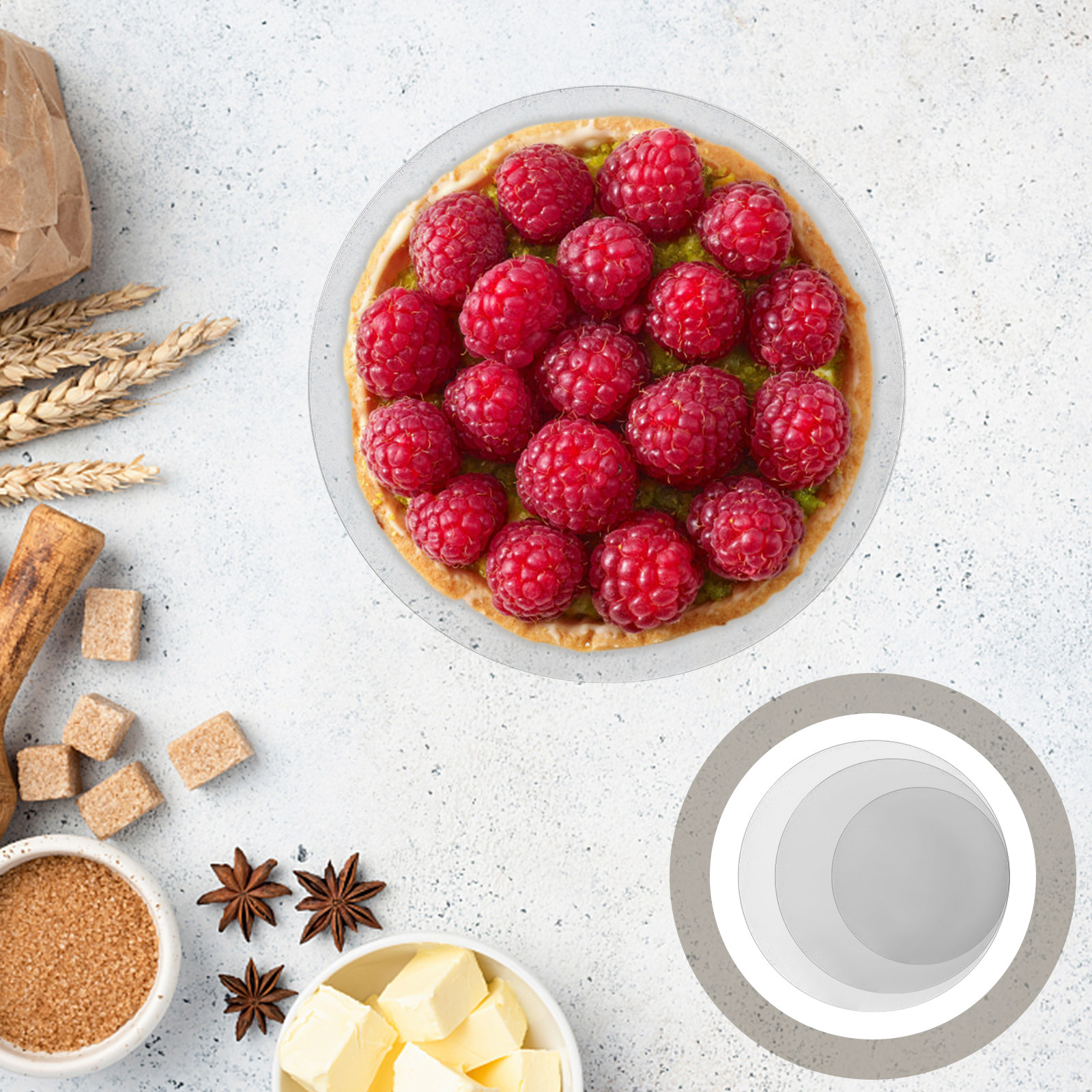 3Pcs Acrylic Round Cake Displa - Cake Board Round recension och pris