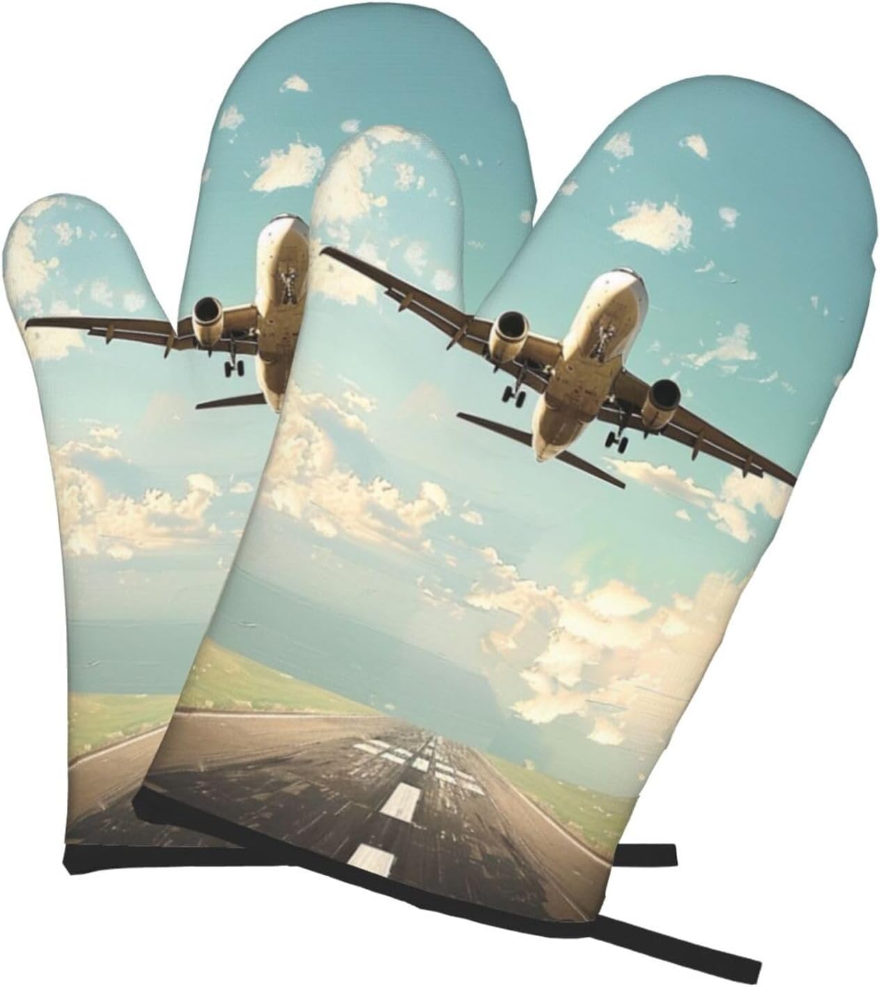 Airplane Printed Oven Mitts 2p - Kitchen Baking Ideas recension och pris