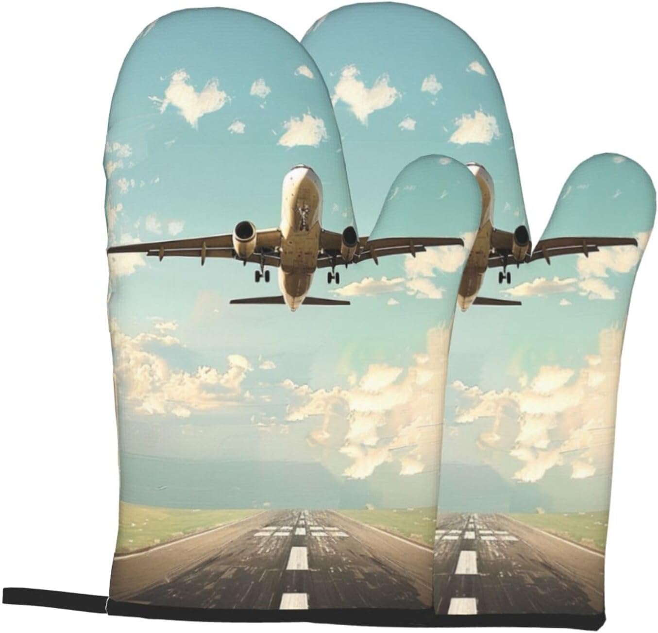 Airplane Printed Oven Mitts 2p - Kitchen Baking Ideas recension och pris
