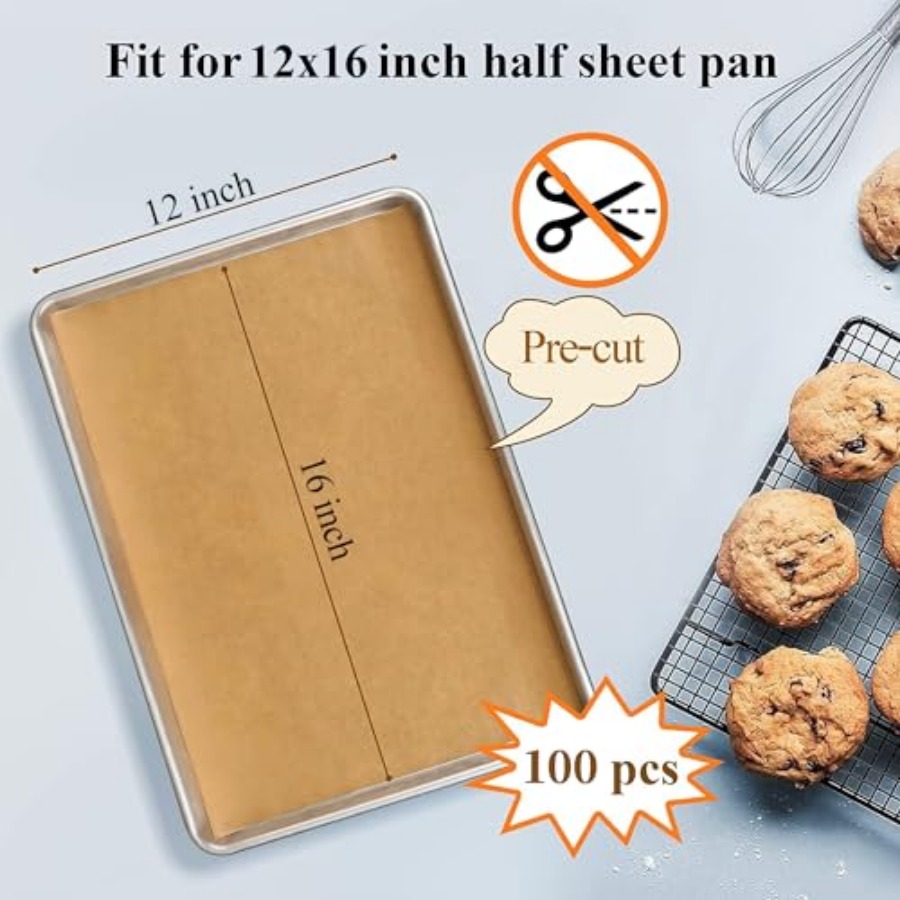 100PCS Unbleached Parchment Pa - Kitchen Baking Gadgets recension och pris