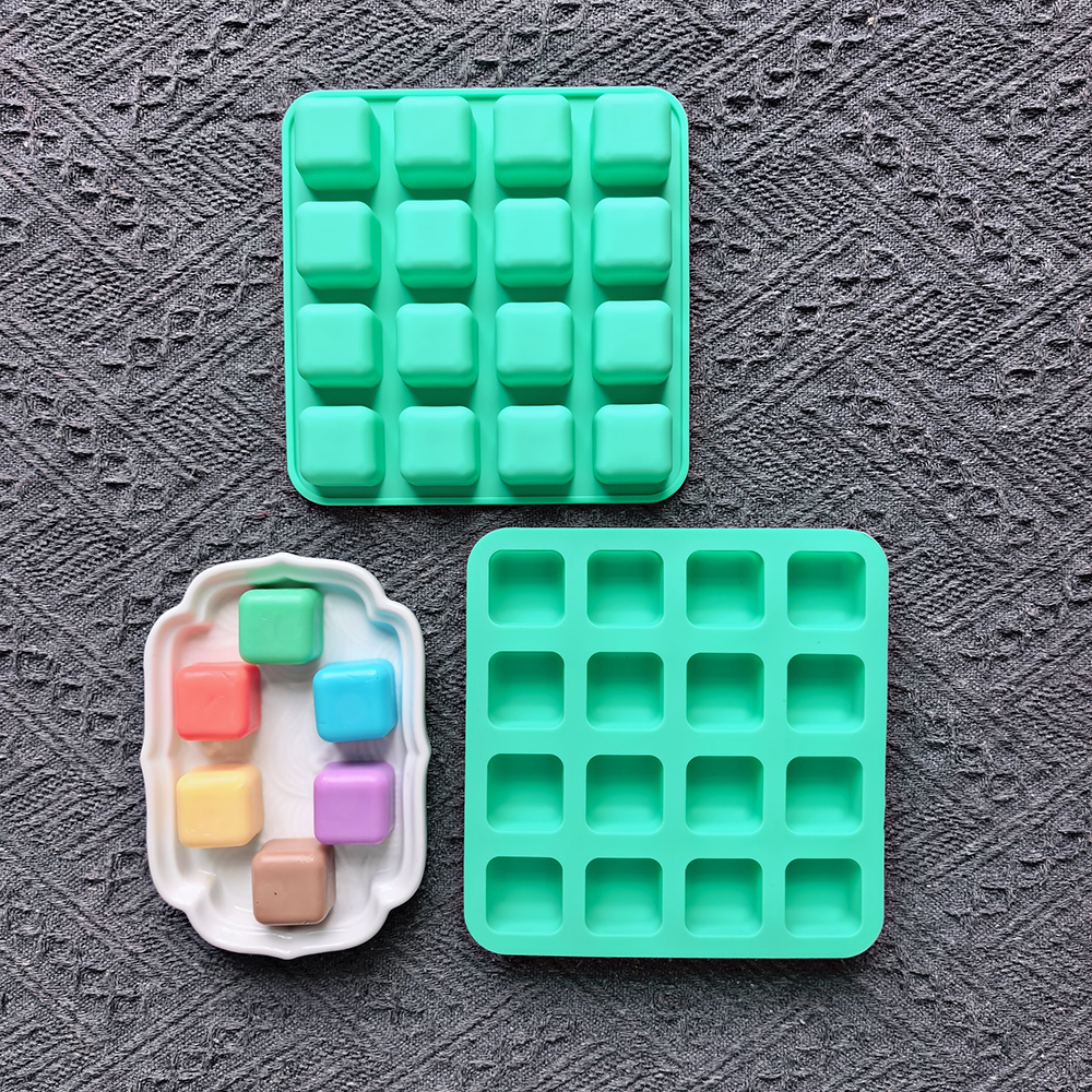 1pc 16 hole square shaped choc - Silicone Cake Mold recension och pris