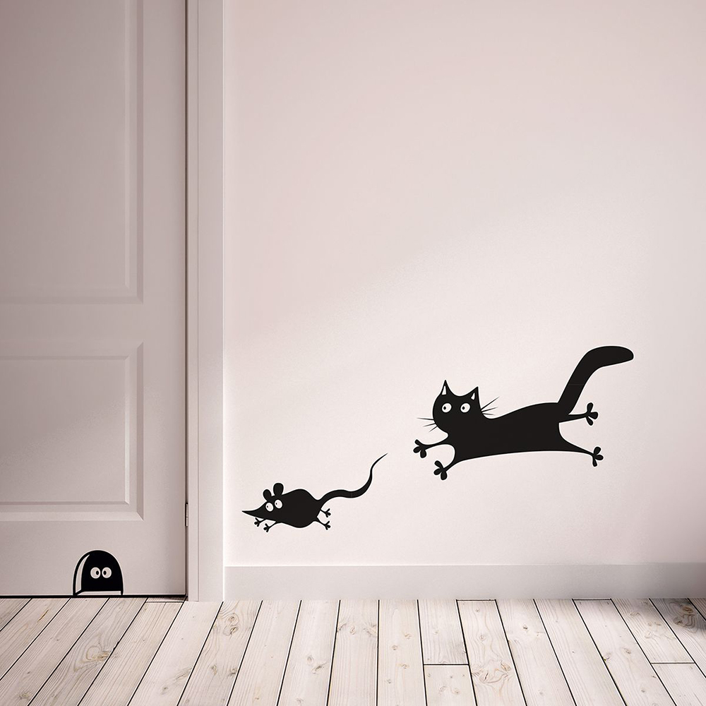 Cartoon Mouse and Cat Door Tab - Kitchen Baking Cabinet recension och pris