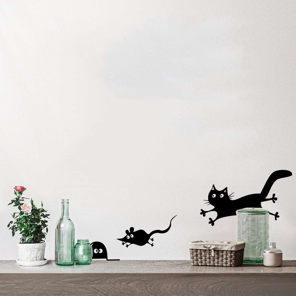 Cartoon Mouse and Cat Door Tab - Kitchen Baking Cabinet recension och pris