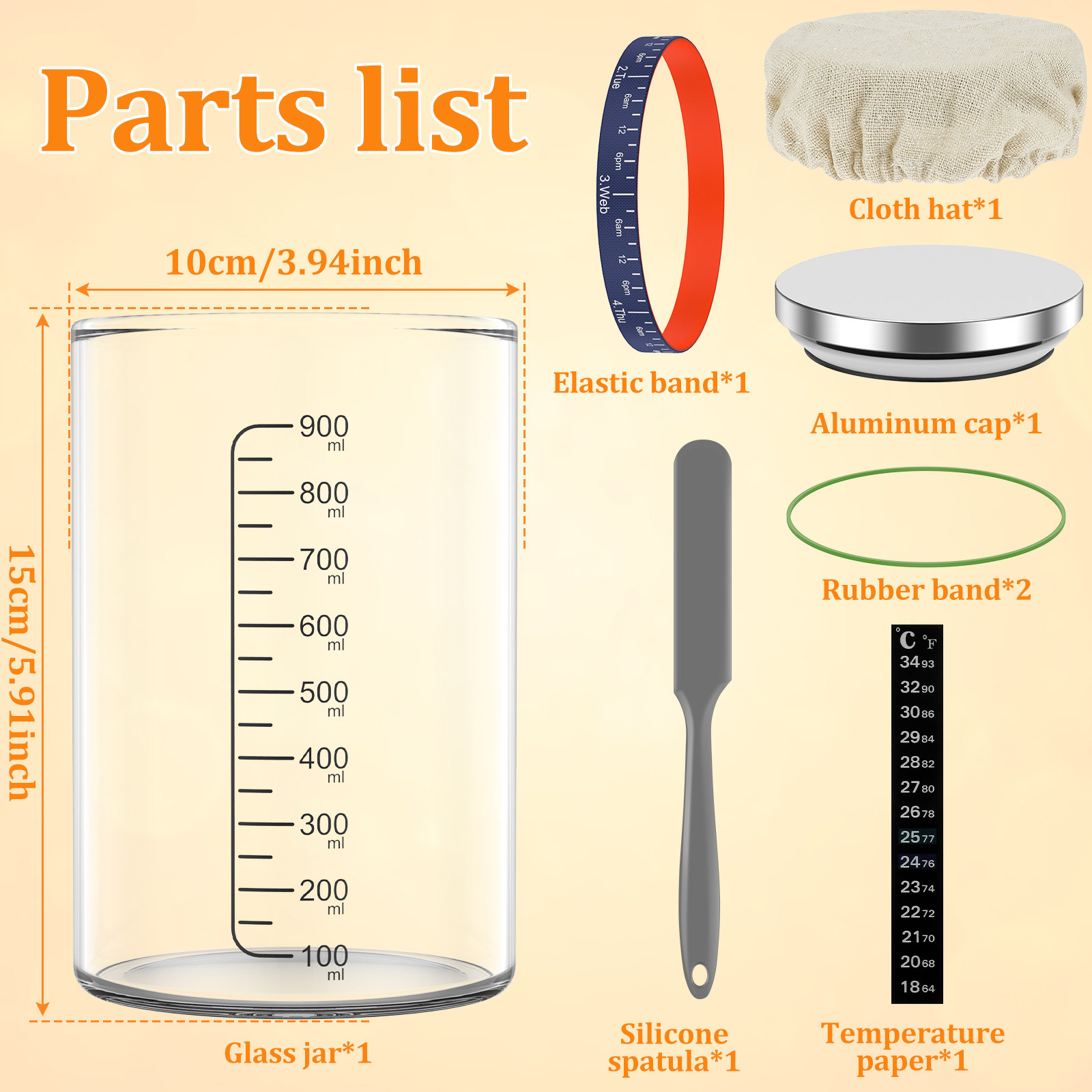 Sourdough Starter Jar Kit 900m - Kitchen Baking Containers recension och pris