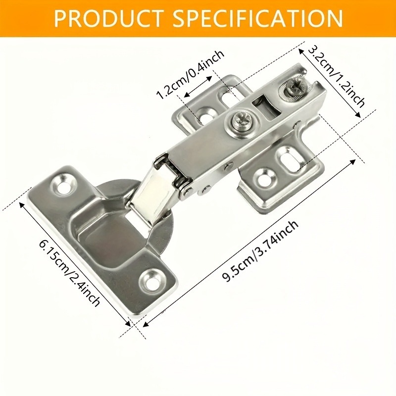 1/10Pcs Hinges Stainless Steel - Kitchen Baking Cabinet recension och pris