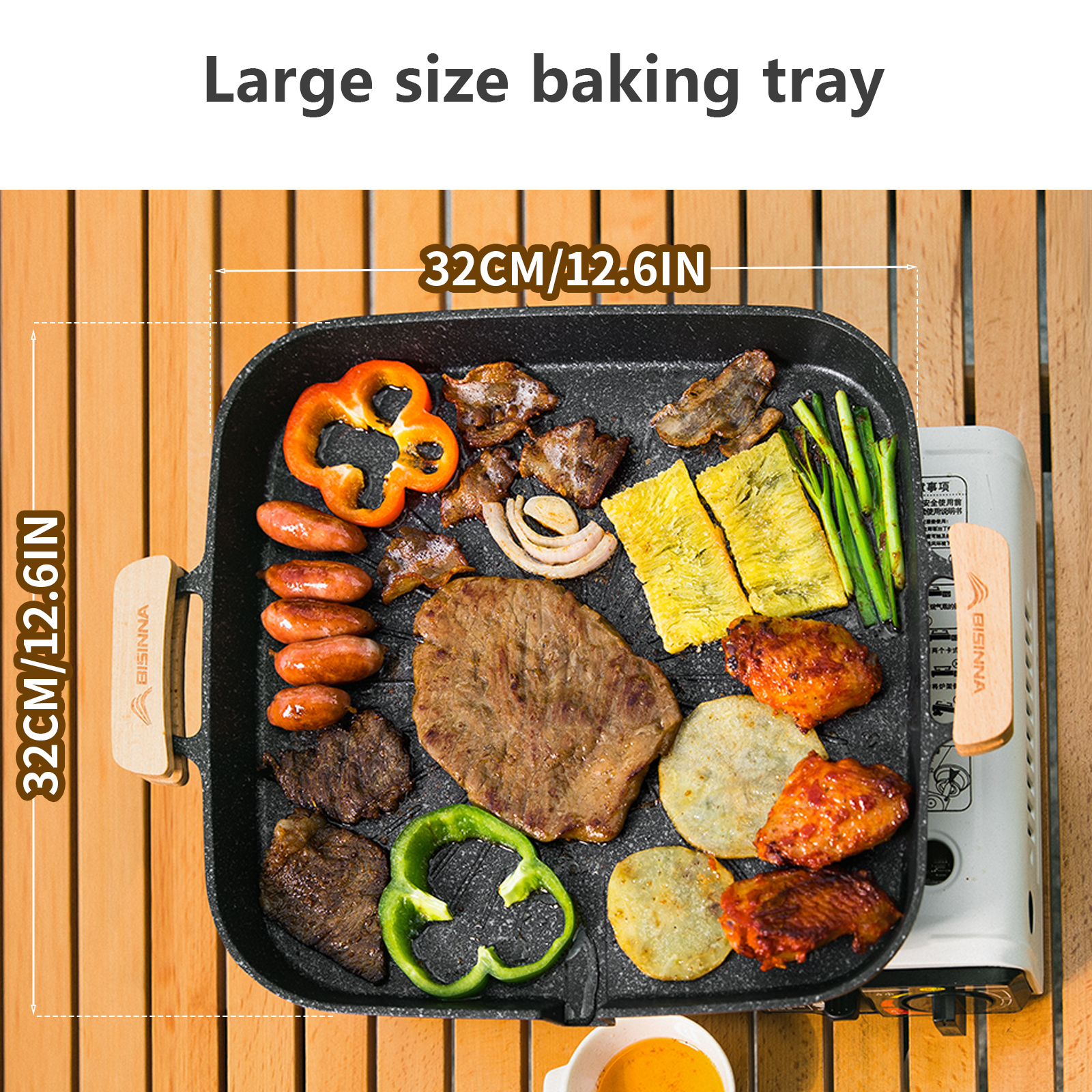 BISINNA Square BBQ Grill Pan N - Kitchen Baking Containers recension och pris