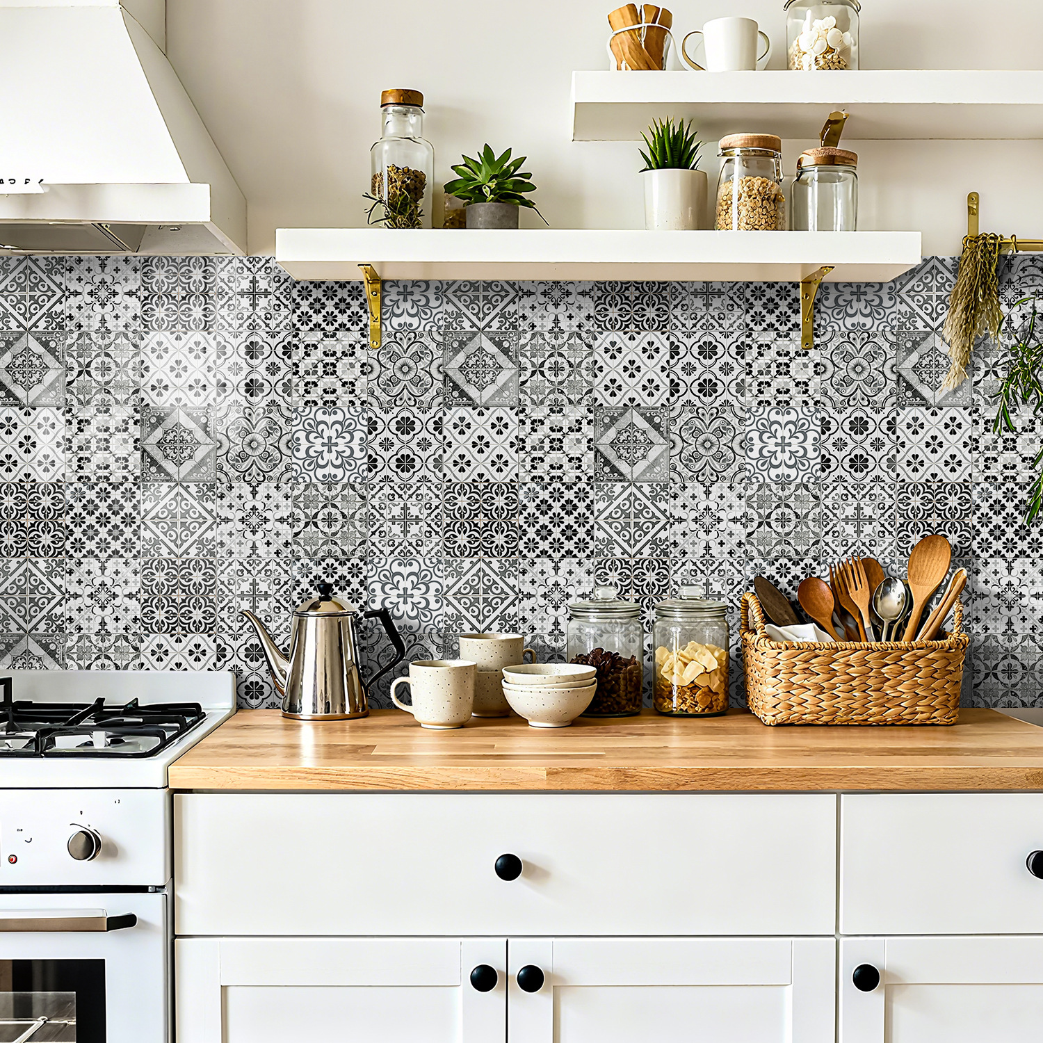 Tile 3D Waterproof Cabinet Wal - Kitchen Baking Cabinet recension och pris