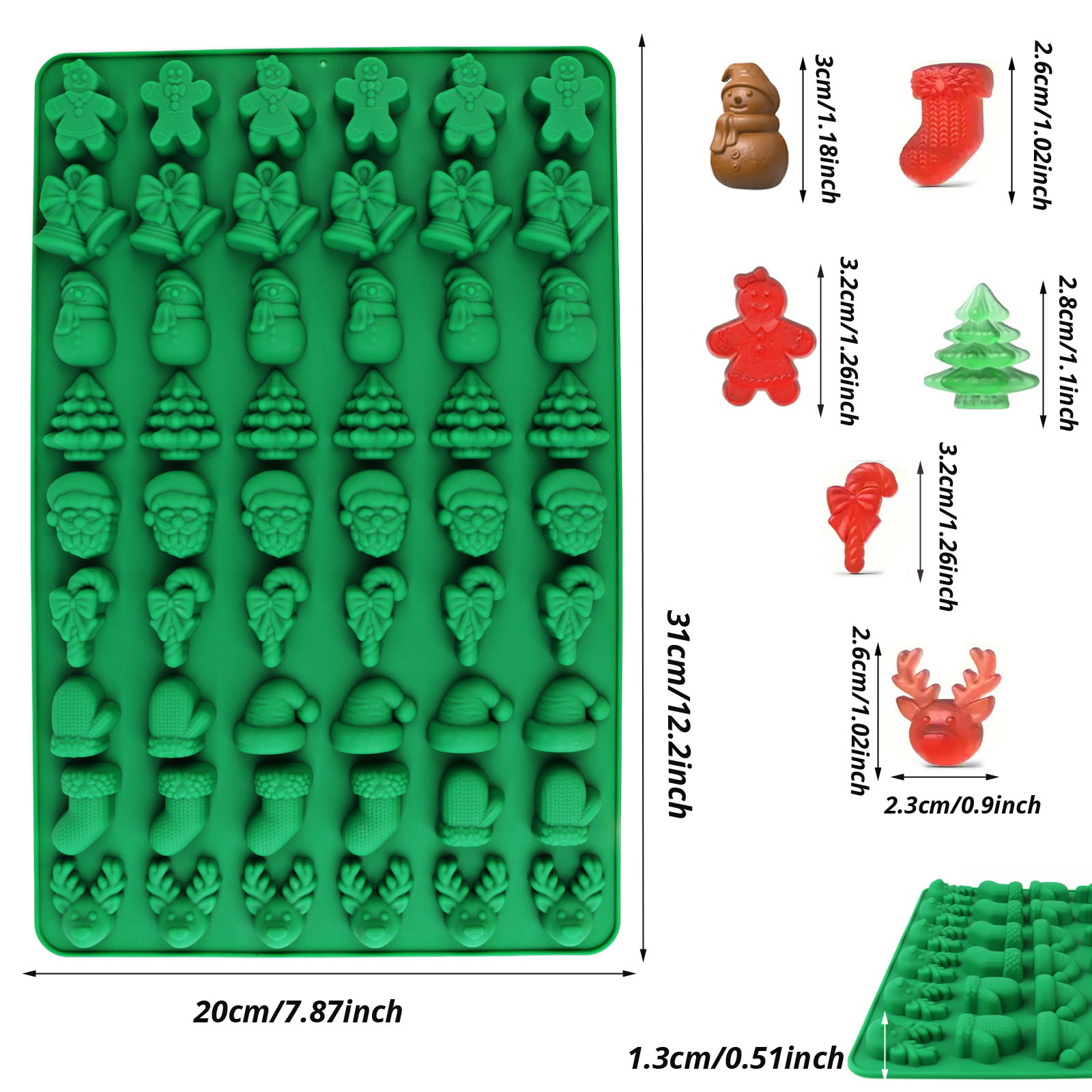 Four Types of Christmas-Themed - Silicone Cake Mold recension och pris