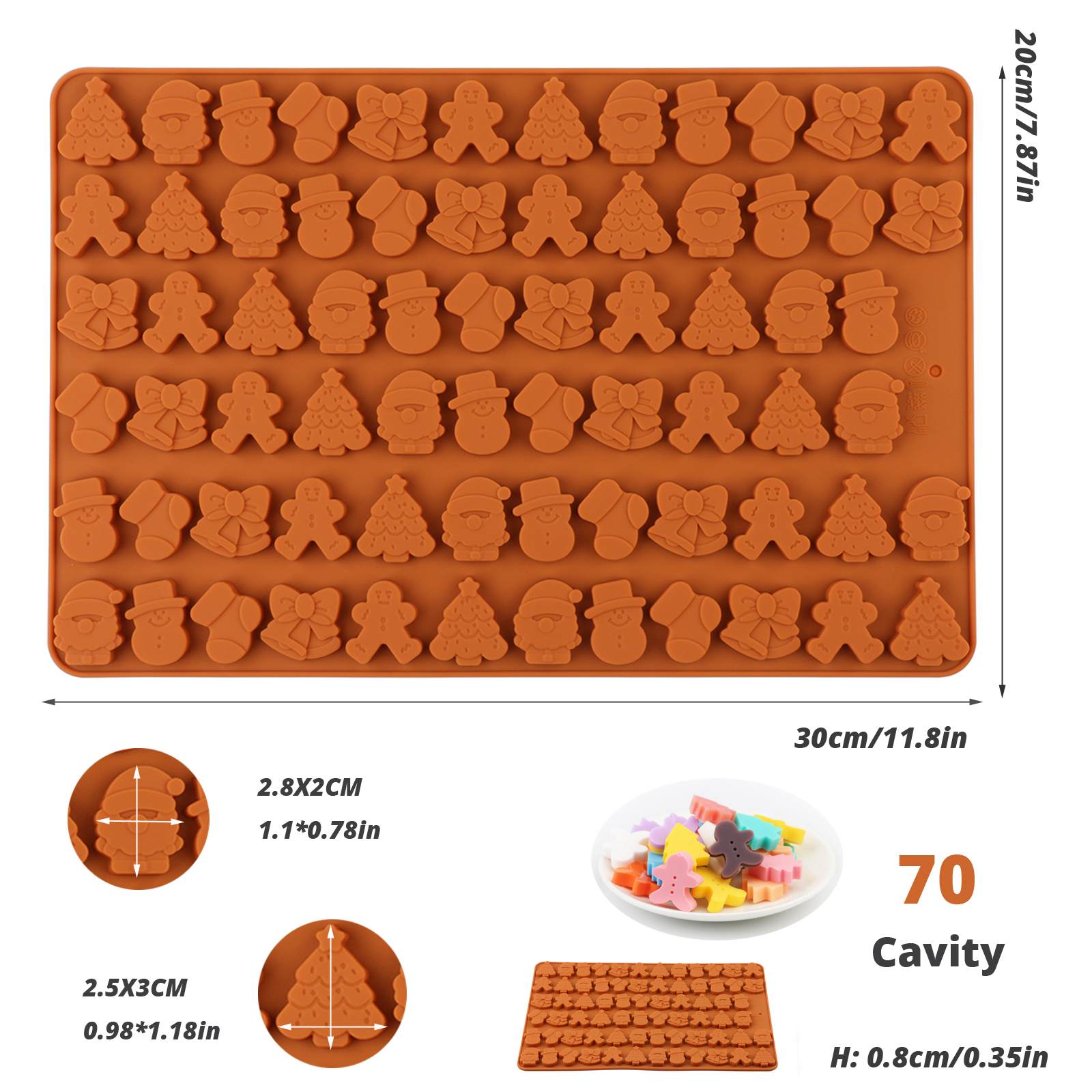 Four Types of Christmas-Themed - Silicone Cake Mold recension och pris
