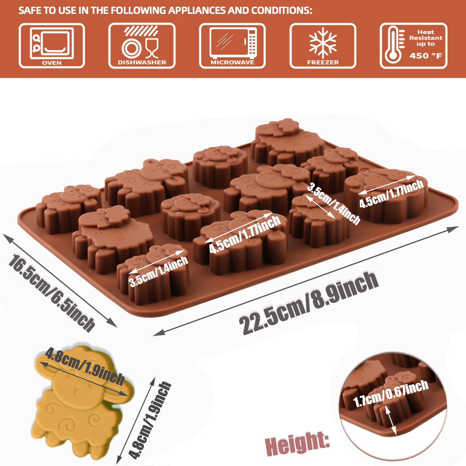 1pack silicone Eid lamb candy  - Silicone Cake Mold recension och pris