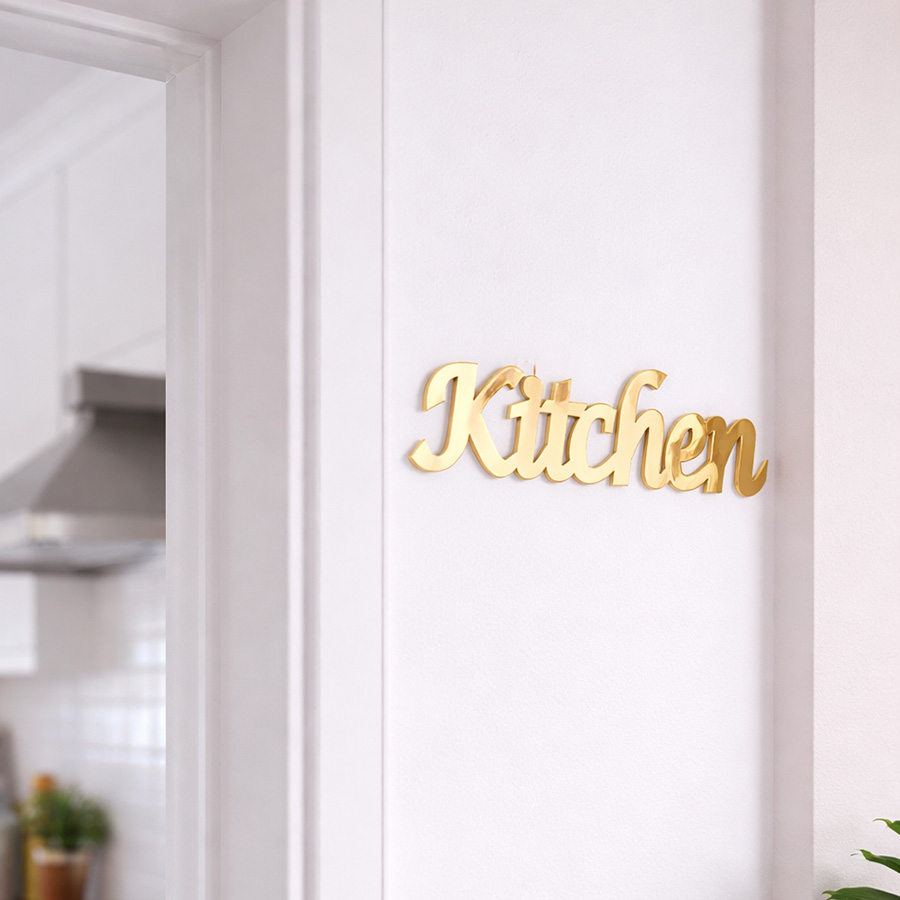 Kitchen Script Acrylic Mirror  - Kitchen Baking Cabinet recension och pris